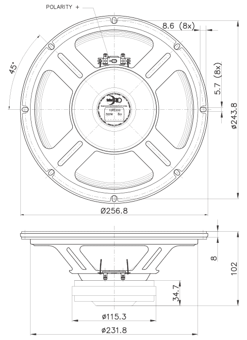 FaitalPro 10FE200 - 4 ohm