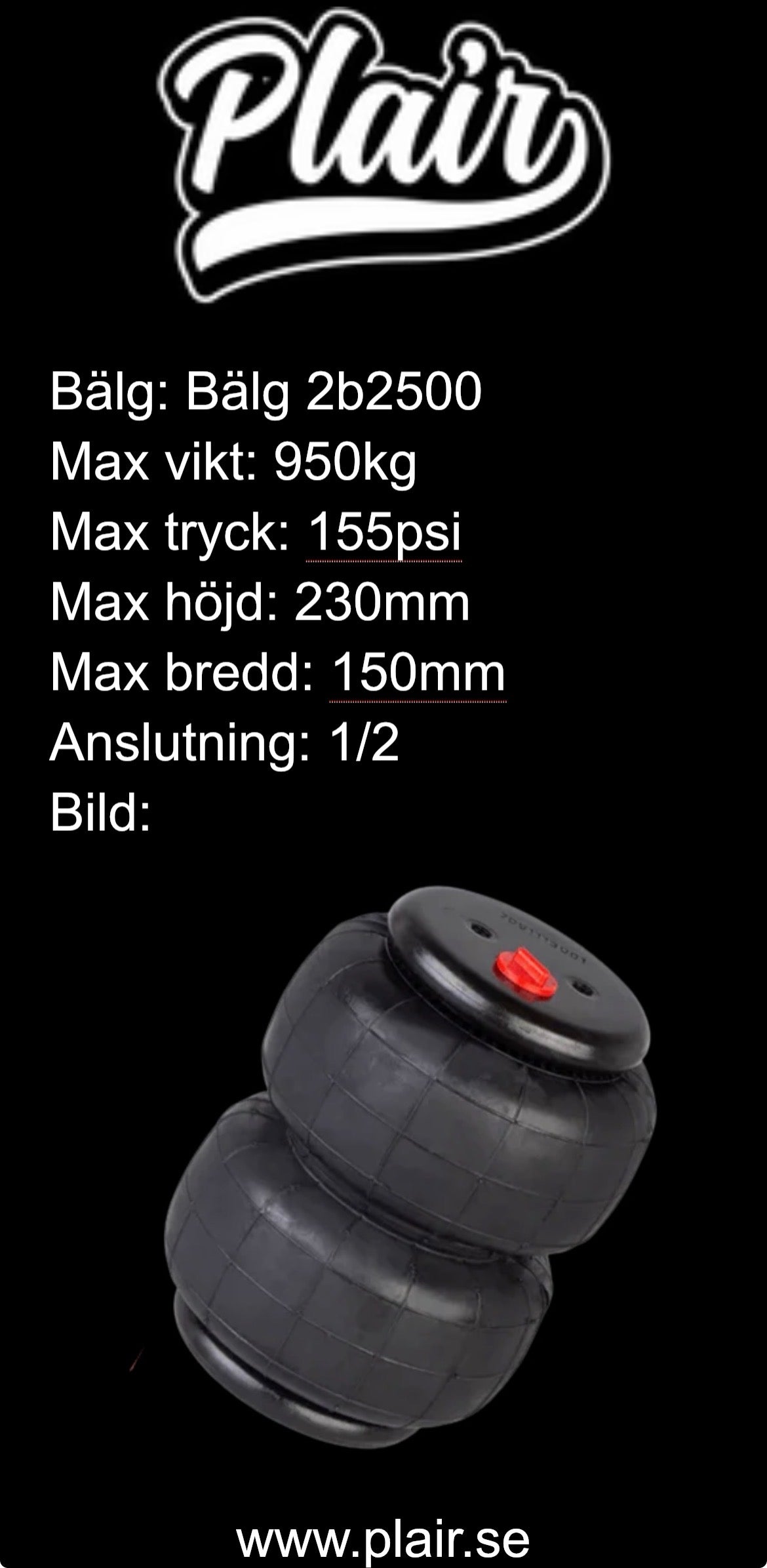 2500 Luftbälg